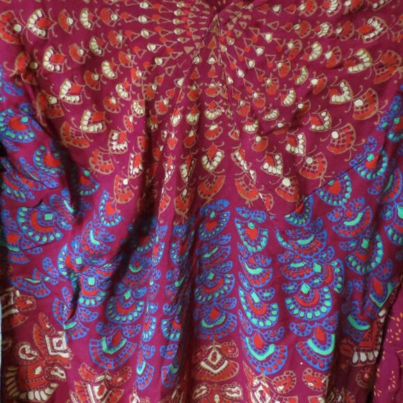Peacock blouse Boho style size large NEW never used - Picture 13 of 16